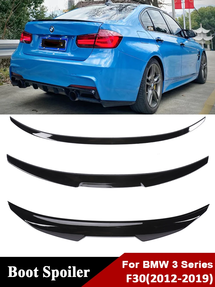 

Carbon Fiber Rear Bumper Lip Trunk Spoiler For BMW 3 Series F30 2012-2019 MP M4 PSM Style Wing Splitter Gloss Black
