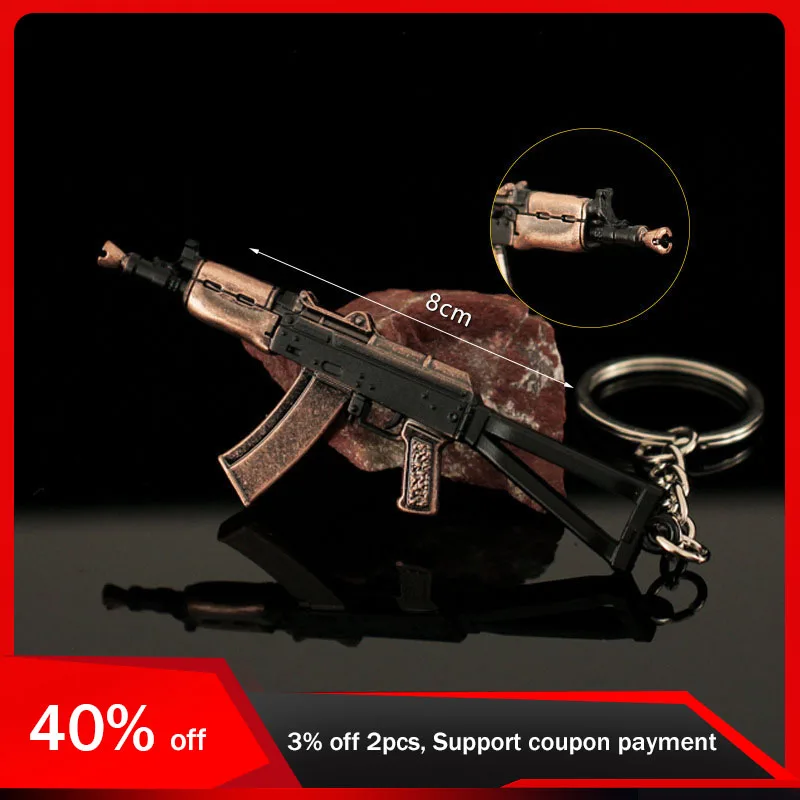 8cm Arena Breakout Game Peripherals Mini AKS74U Gun Model