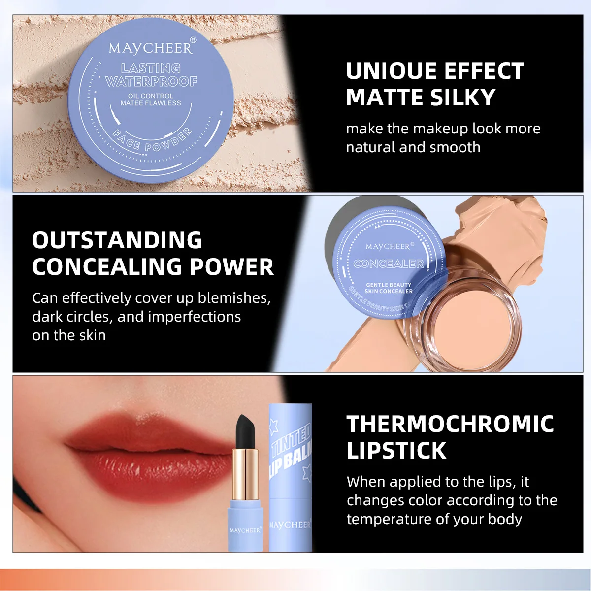 All-In-One Makeup Set,Full Makeup Kit Gift Include Concealer,Foundation,Eyeliner,Eyebrow Pen,Mascara,Lipstick for Women