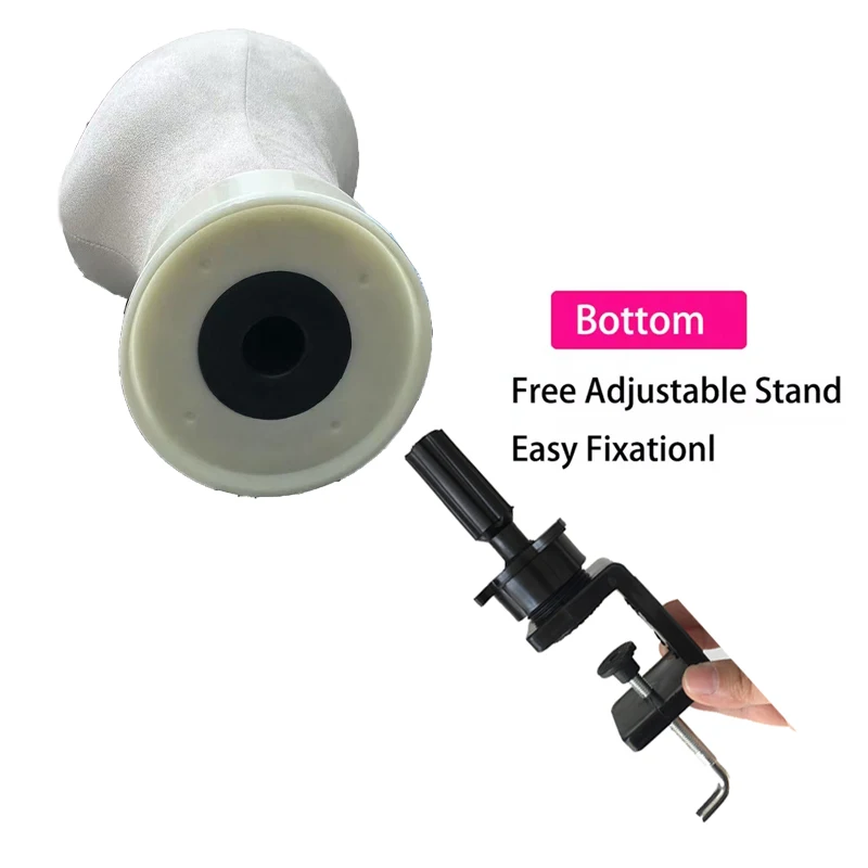 21-23inch Canvas Block Head Mannequin Wig Head  Mannequin Head Wig Display Styling Head