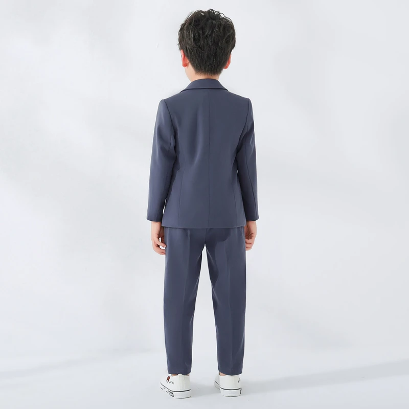 Boys Suit Set Kids Solid Blazer Jacket Pants Suits Boys Tuxedo Formal Dress Clothes Sets