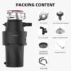 Cheap hot sale DC kitchen food garbage disposal strong power household Food Waste Disposer 6