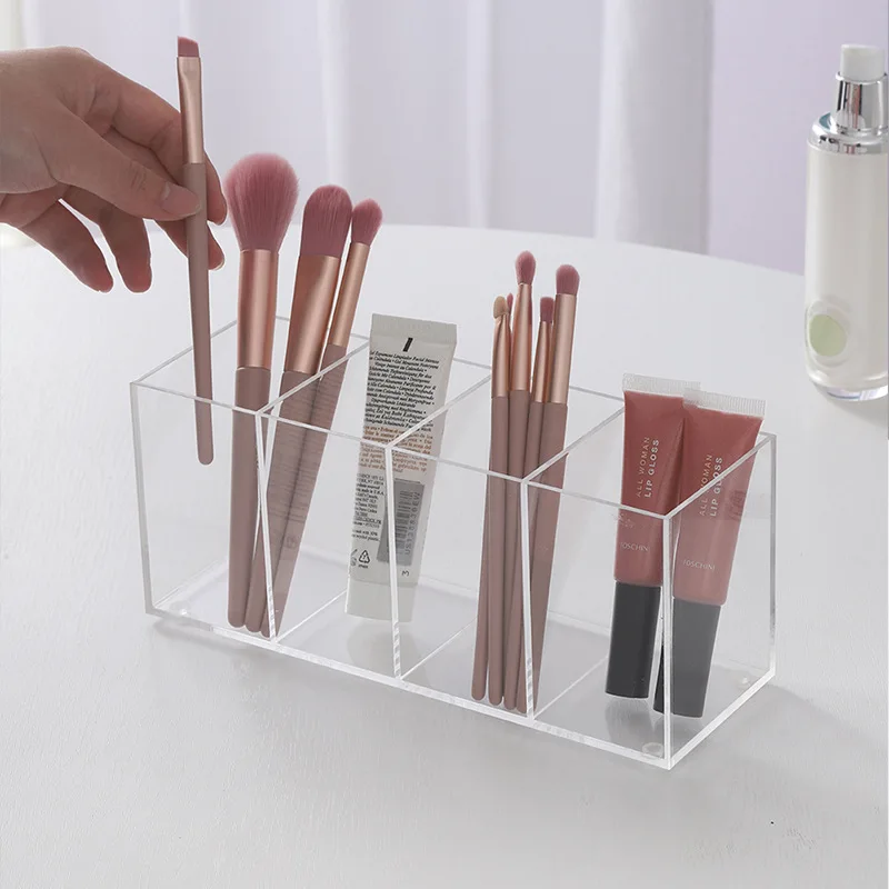 

Transparent Eyebrow Pencil Brush Holder Acrylic Organizer for Cosmetics Makeup Organizer Boxes Brush Containers Storage Box