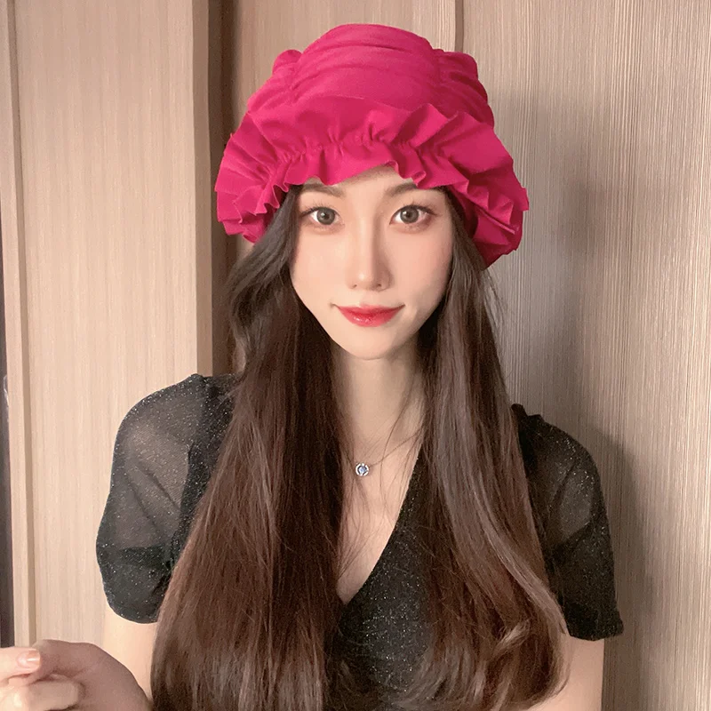 Summer Beach Women Ladies Fashion Stylish Nylon Comfortable Swimming Cap Hats Accessories Waterproof Fishtail 2