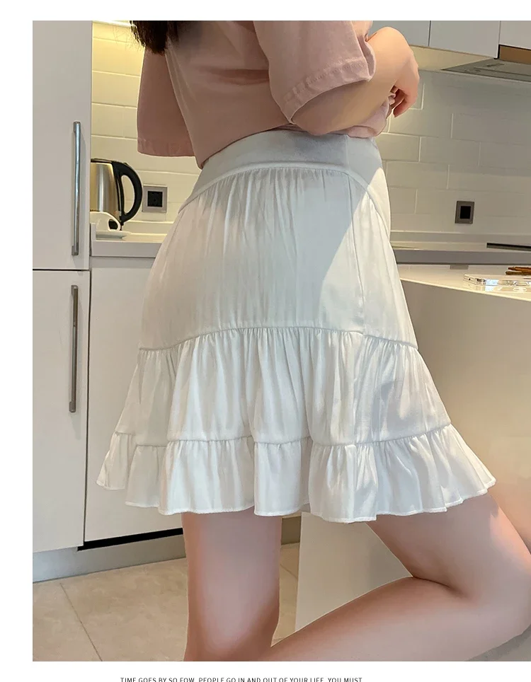 Summer Pregnant Woman Pleated Skirts Fashion High Waist Ruffles Patchwork Maternity Empired Skirt Korean Style Mini Skirts