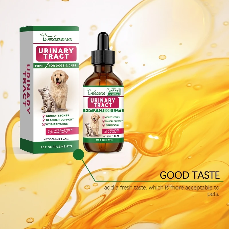 Multivitamin 60ML Pet Supplement Drop for Urinary Tract Kidney Stone Remove