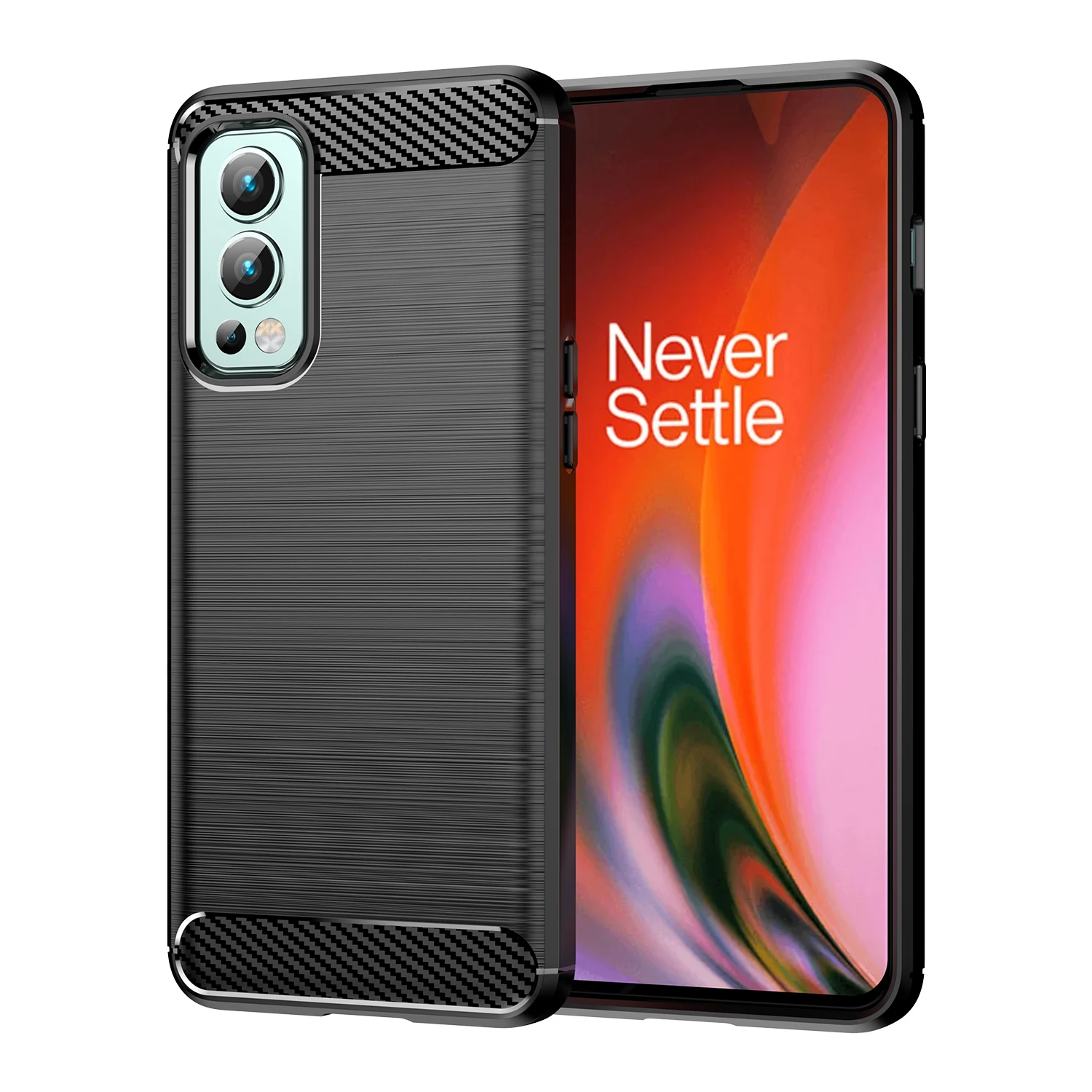 

Brushed Case For Oneplus Nord2 5G 1+nord Carbon Fiber Cover for oneplus nord 2t 1+Nord2 Lite 5g Shockproof Cases Coque Fundas
