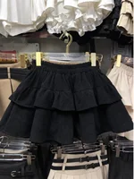 Ballet Sle Cake Skirt Women's A-Line  White ort Skirt Spring Autumn Elastic Waist Slimming Faion plus Size f-length - Image 3