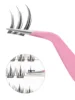 GROINNEYA 1 PC Eyelash Tweezers With Fiber Tips Pink Professional Steel High Precision for Volume Fans Lashes Extensions Makeup 3