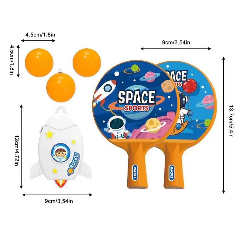 Table Tennis Trainer Hanging With Racket Mini Badminton Tennis Ball Parent-child Interactive Game Indoor Outdoor Kids Sports Toy