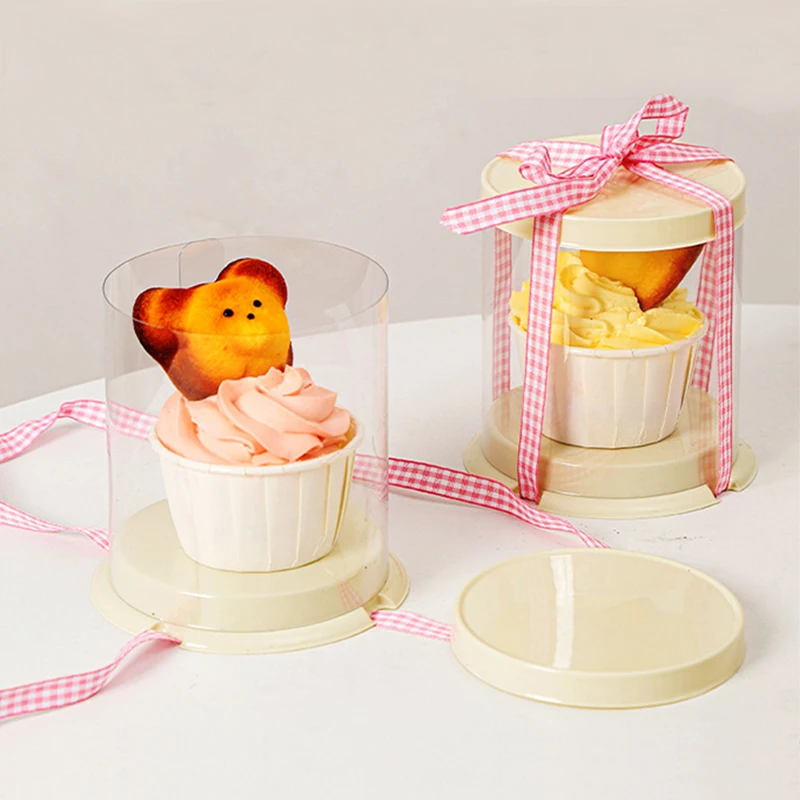 10pcs Transparent Plastic Cupcake Packaging Boxes, Dessert Gift Boxes for Cake, Party, ... - SKU TPCB1755 - UGI Packaging