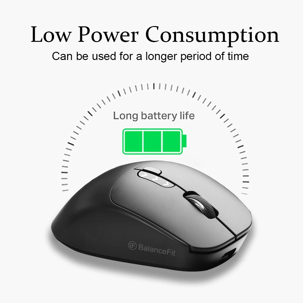 Ergonomic Wireless Optical Mouse with Rechargeable Battery