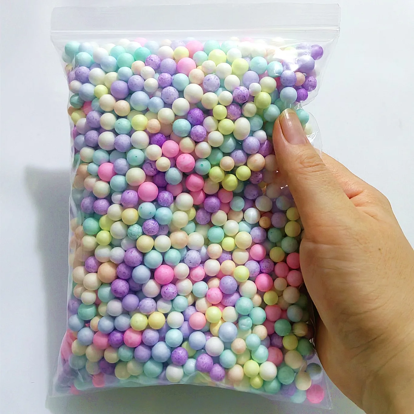 6-8mmm Colorful Mini Foam Beads Pellets Multi Color Foam Balls