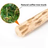 1pc Natural Coffee Wooden Dog Chew Toys for Puppy Pet Dogs Teething Stress Relief Molar Teeth Cleaning Safe Chew Sticks Supplies 2
