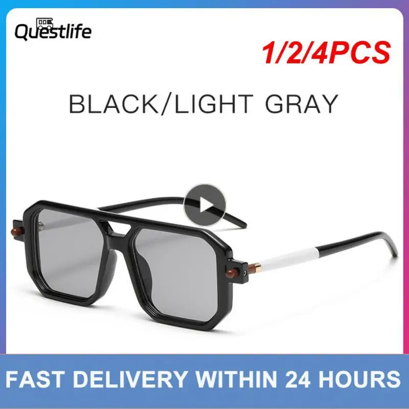 

Солнцезащитные очки с двойной перемычкой для мужчин и женщин, модные солнечные, в стиле ретро, с леопардовым принтом, уличная одежда, с защитой UV400, 1/2/4 шт.