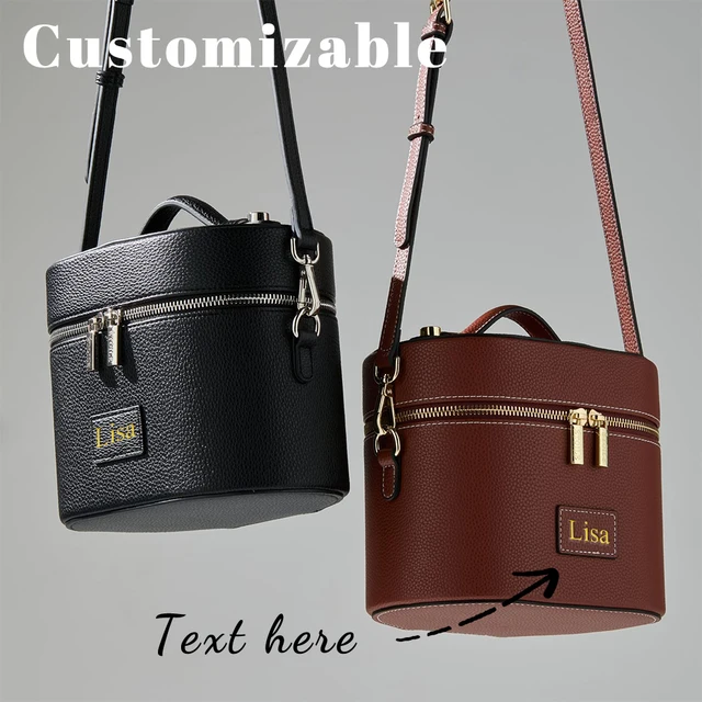 55269-60b005.jpg Customized name PU leather cosmetic bag: simple, portable, crossbody, hand-carry, large capacity for travel