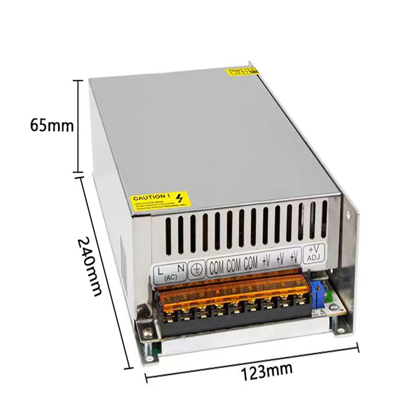 Universal AC-DC Switching Power Supply with Enclosed Aluminum Housing