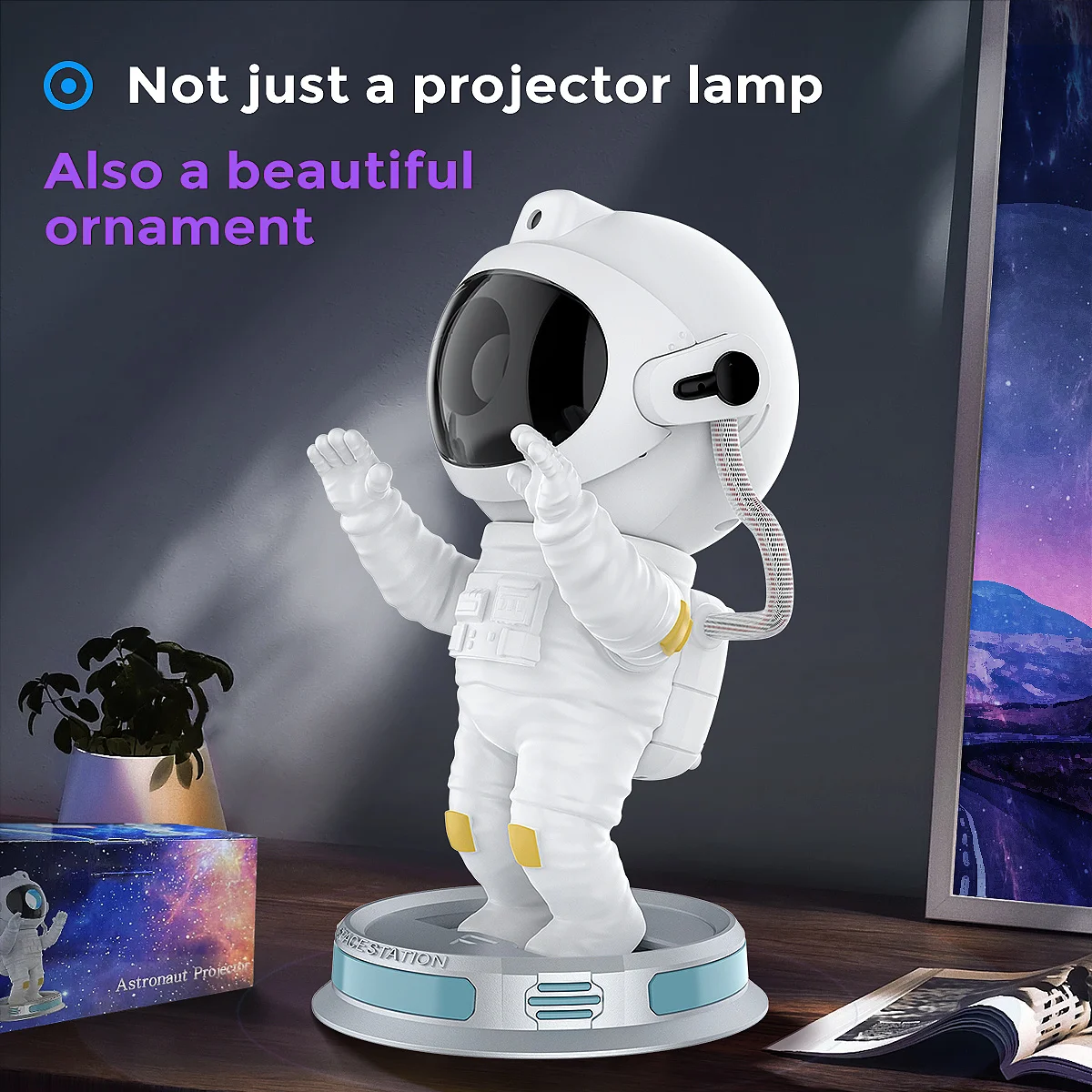 2023 New Astronaut Galaxy projector USB Starry project Home Remote Night Light 360 adjustable