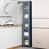 Acrylic Multi-layer Kitchen Cabinets for Kitchen Household Dustproof Cabinet Modern Convenient Kitchen Cabinets for Cafes 1