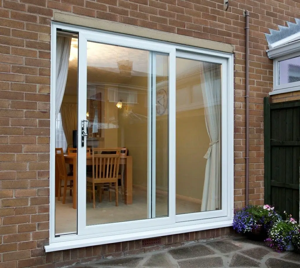 Tempered Glass Sliding Doors Sliding Shop Front Door Alloy Aluminum Tempered Lowe Glazed Aluminium Doors with Grill
