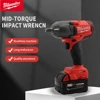 Milwaukee Cordless Electric Wrench 1300NM Large Torque 18V Battery Brushless Impact Wrench Car Truck Repair Power Tools 1