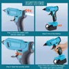 280°C 100W Cordless  Hot Melt Glue Gun Portable Rechargeable with 10pcs 11mm Glue Sticks DIY Repair Tool For Makita 18V Battery 4