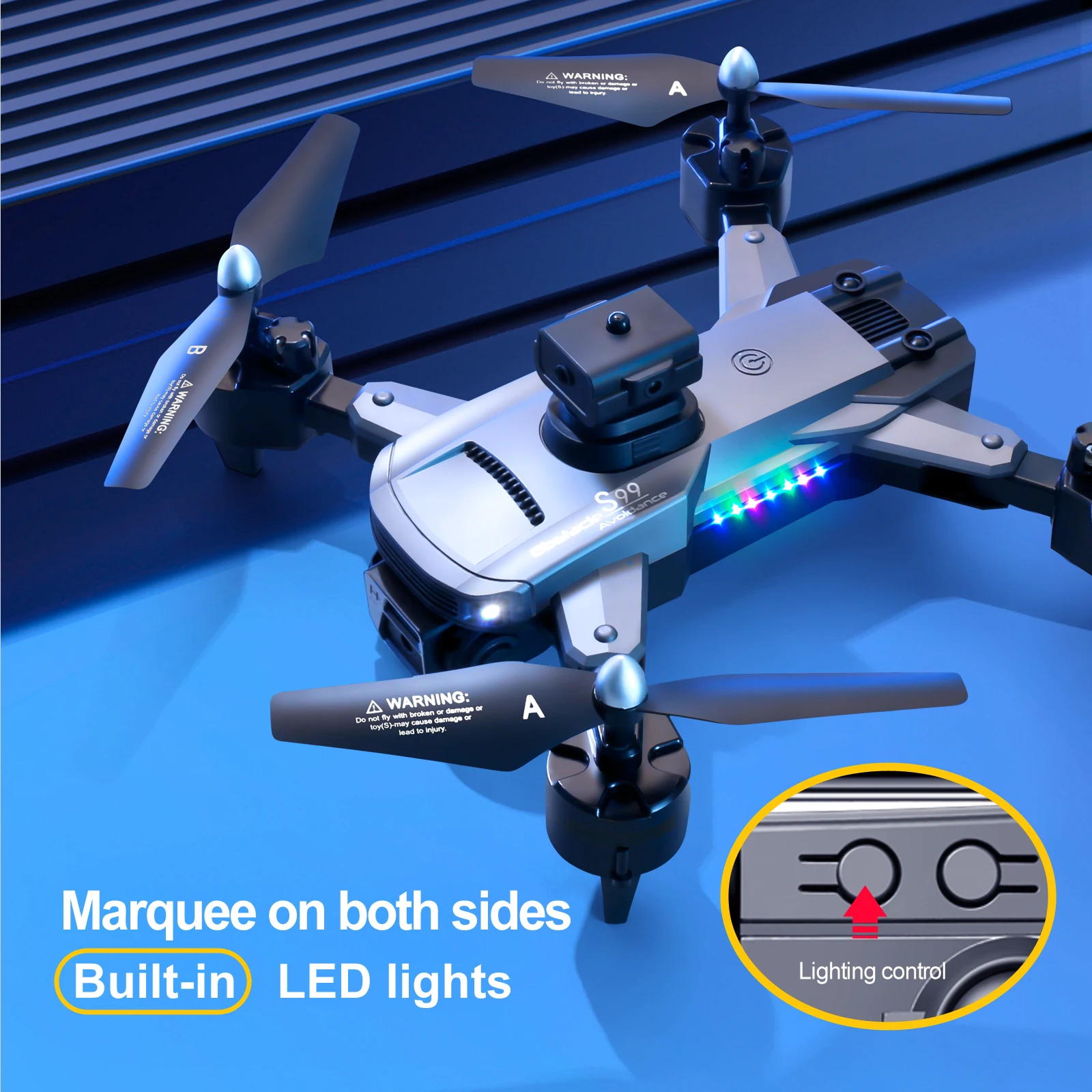 tage ned Furnace Pløje S99 Drone 4K Profession Obstacle Avoidance Dual Camera RC Quadcopter Drone  FPV 2.4G WIFI Light Remote Control Helicopter Toys _ - AliExpress Mobile