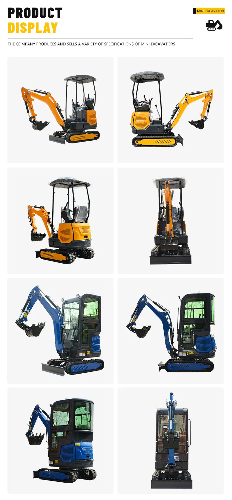 Multifunktionaler 1,8-Tonnen-Mini-Raupenbagger – hohe Qualität zum Gruben von Bauernkompostgruben und zum Räumen auf der Baustelle – Detail 5