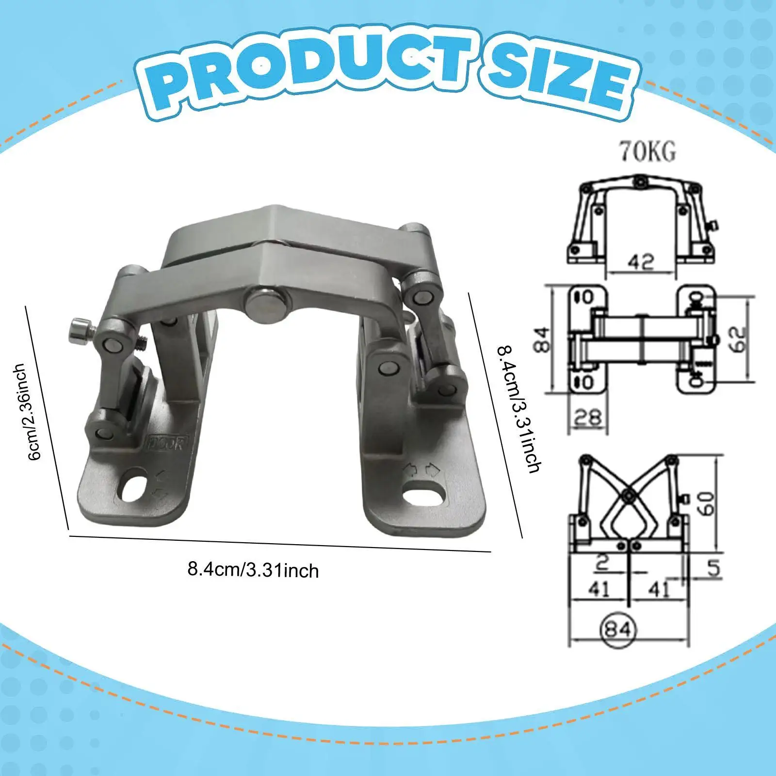Invisible Stone Door Hinge Multifunctional 70kg Max Load High Strength Heavy Duty Accessories for Fence Gate Thick Doors Invisible Stone Door Hinge Multifunctional 70kg Max Load High Strength Heavy Duty Accessories for Fence Gate Thick Doors