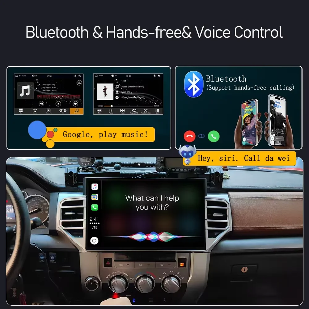 Autoradio Android Auto con GPS e Navigazione per Toyota Tundra 2015-2019 - immagine 3