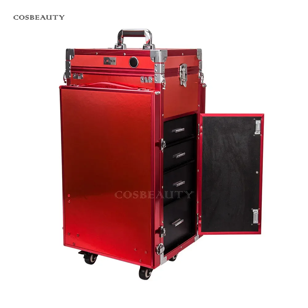 Portable and foldable nail polish storage studio tech table technician nail desks with drawers manicure table for salon shops 5