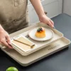 WORTHBUY Plastic Storage Tray With Cute Pattern Multifunctional Food Serving Tray Fruit Dessert Tray Tea Cup Tray For Kitchen 1