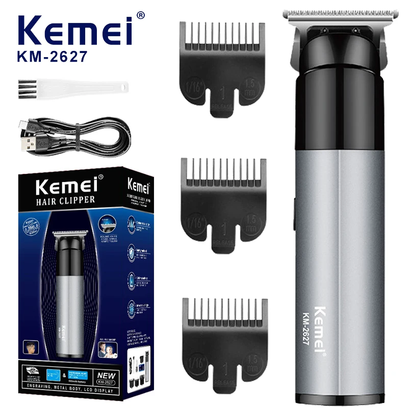 

Kemei Hair Trimmer for Men Rechargeable Hair Clippers Beard Trimmer Home Haircut Kit Cordless Barber Grooming Sets Body Trimmer