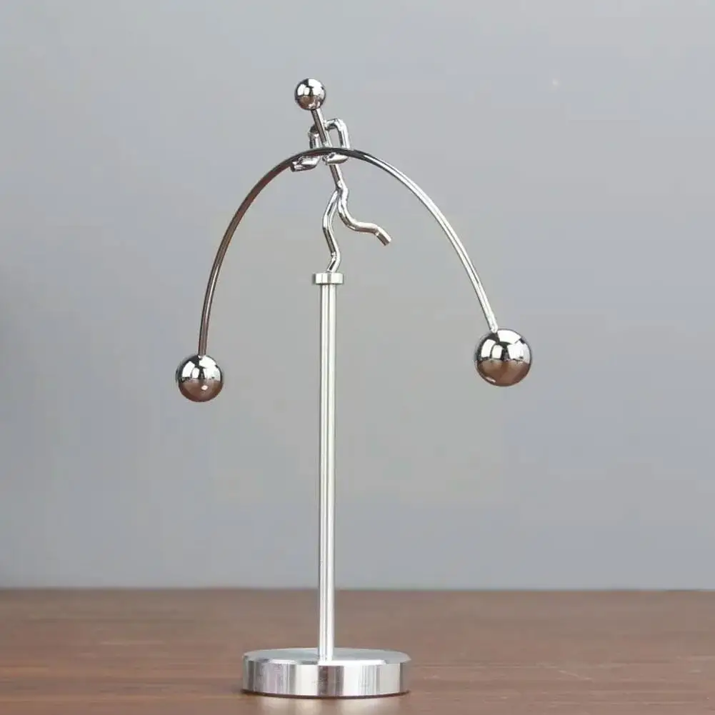 

One-legged Iron Men Balance Pendulum Hercules Weightlifting Decoration Tumbler Desktop P0p8