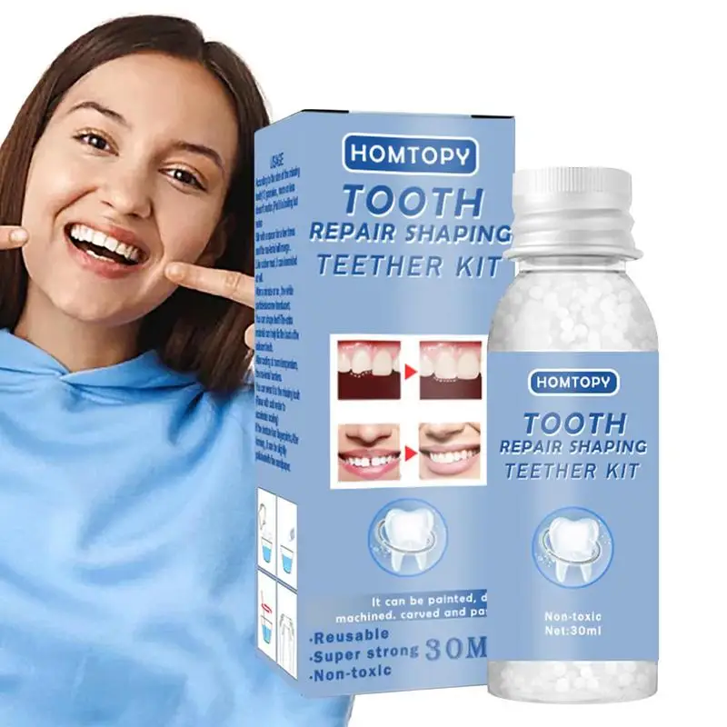 

Tooth Artificial Teeth Repair Kit Temporary Dentals Replacement Kit Thermal Beads For Filling Fix The Missing And Broken