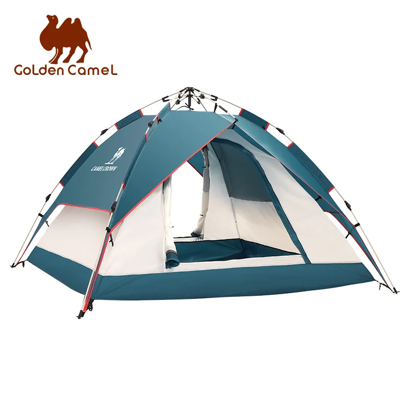 GOLDEN CAMEL 야외 캠핑 텐트, 휴대용 실버 코팅 원터치 자동 텐트, 자외선 차단, 방수 공원 피크닉 용품 