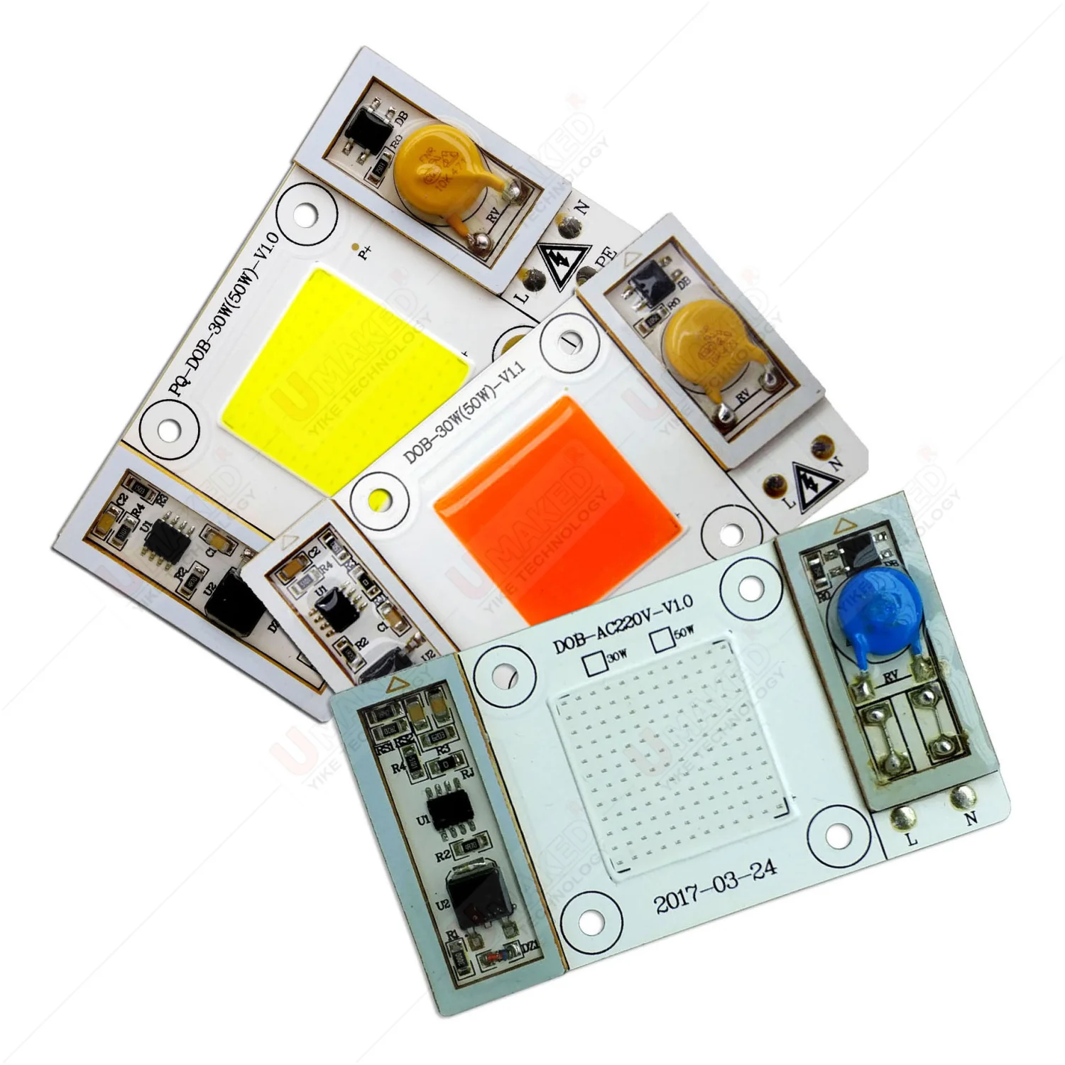 2개 COB LED 칩 식물등 풀 스펙트럼 30W 50W LED 다이오드 성장등 파이토램프 묘목 실내 DIY 수경재배 110V 220V