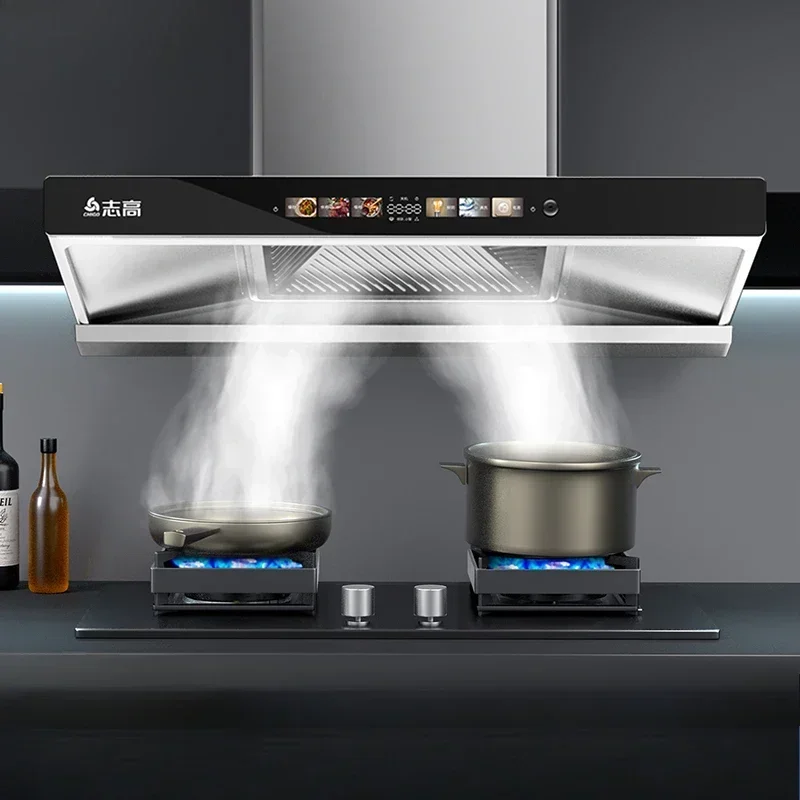 Top Suction Range Hood for Household Kitchen - T-Type, Large Suction, European Style Oil Suction Machine with Automatic Cleaning 2