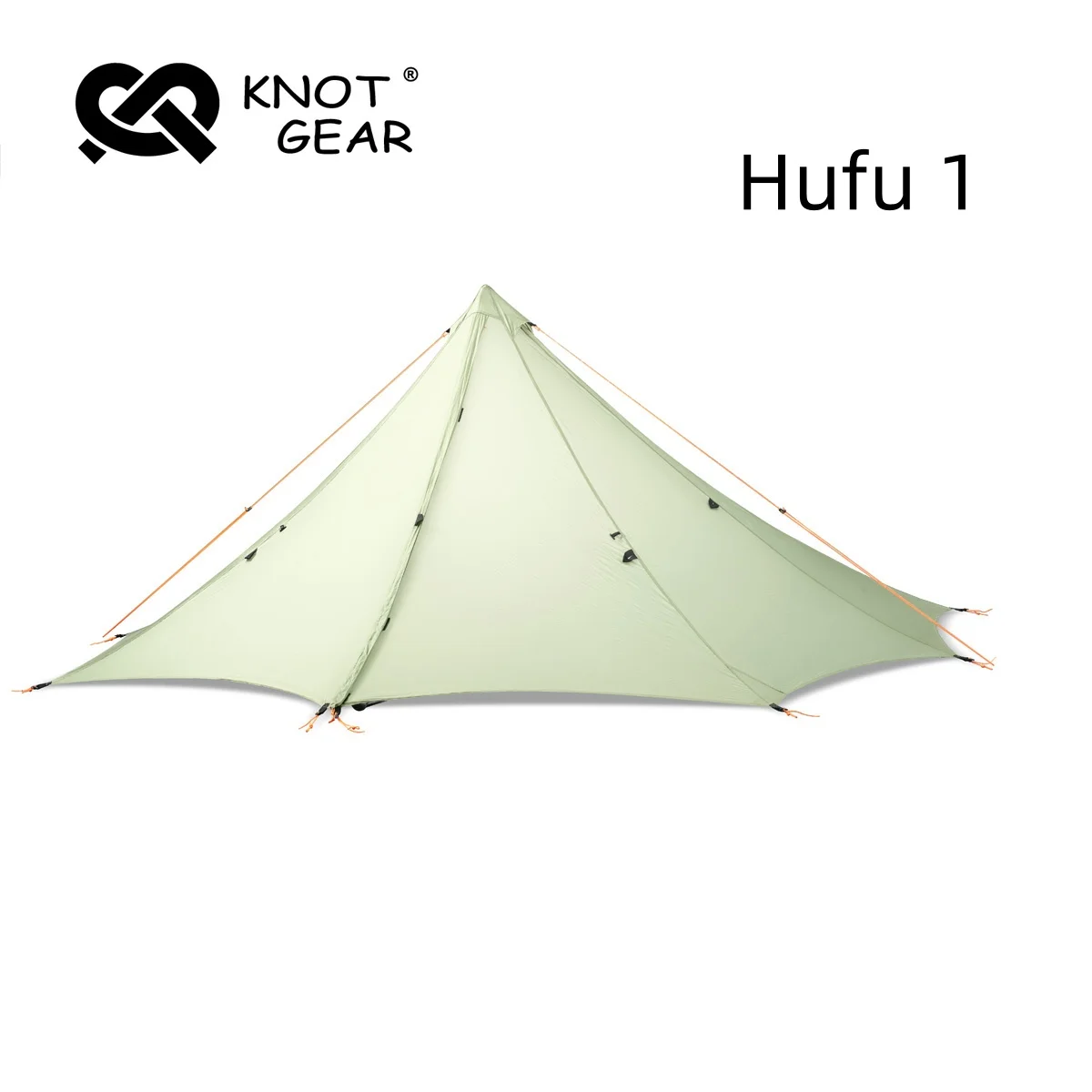 Knot Hufu1 Outdoor Camping Pyramind Tent Lightweight 20D Double Silicone Hiking Traveling Backpack 1P-2P Octagonal Tent