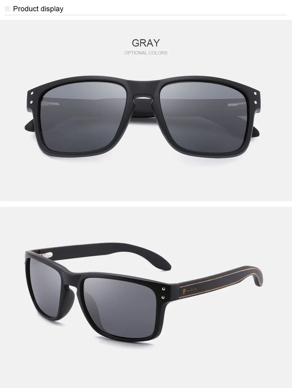 Hu Wood Brand Design Buchenholz Handgefertigte Sonnenbrille Herren Brillen Outdoor Fahren Sonnenbrille Verstärktes Scharnier Оhj – Detail 6
