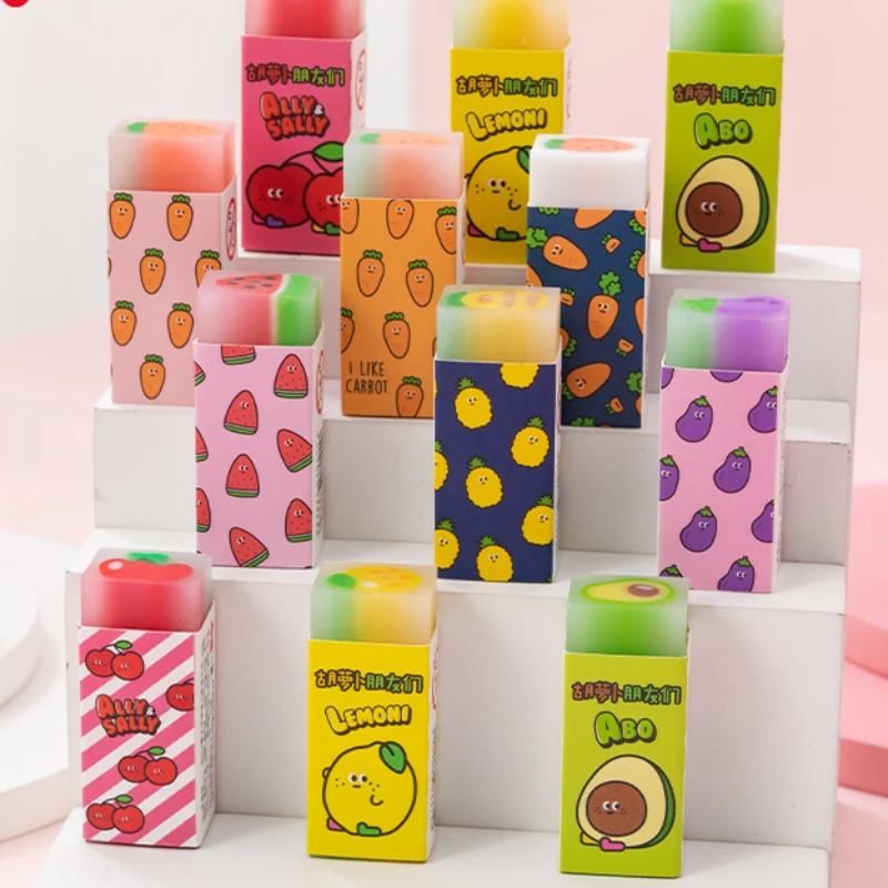 Kawaii Fruit Watermelon Common Lemon Eraser Rubber Eraser Primary Student Prizes Promotional