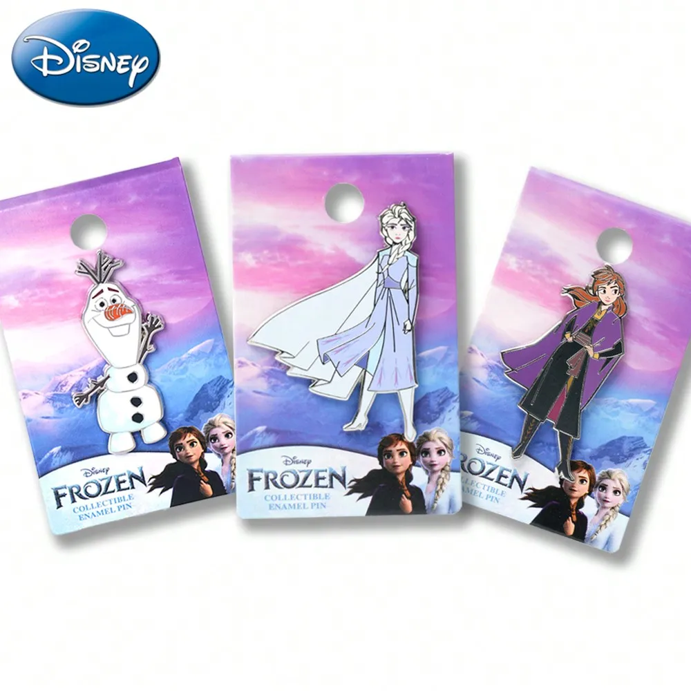 1 Stück Disney Frozen Offiziell lizenzierte Sammel-Pins aus Zinklegierung, Emaille-Pin, Anna Elsa Jacken-Reversnadel, Anime-Rucksack-Pin – Detail 2