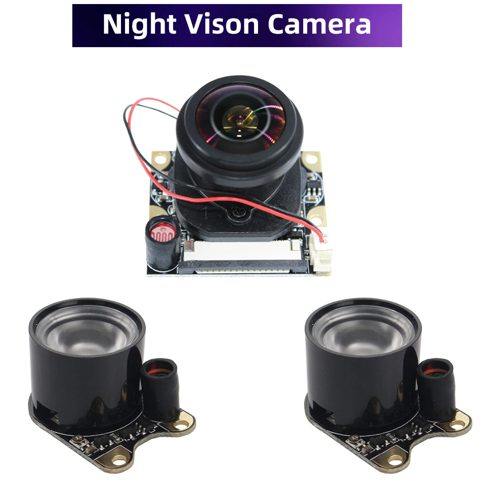 Raspberry Pi 175&deg; IR-CUT Camera Night Vision Focal Adjustable 5MP Fish Eye Auto Switch Day Night for Raspberry Pi 5 4B 3B+ Zero raspberry pi camera