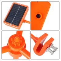 Répulsif solaire pour oiseaux à énergie éolienne, 360 °   Dispositif de peur réfléchissant extérieur avec dissuasion sonore pour la Protection de la cour de ferme de jardin 5