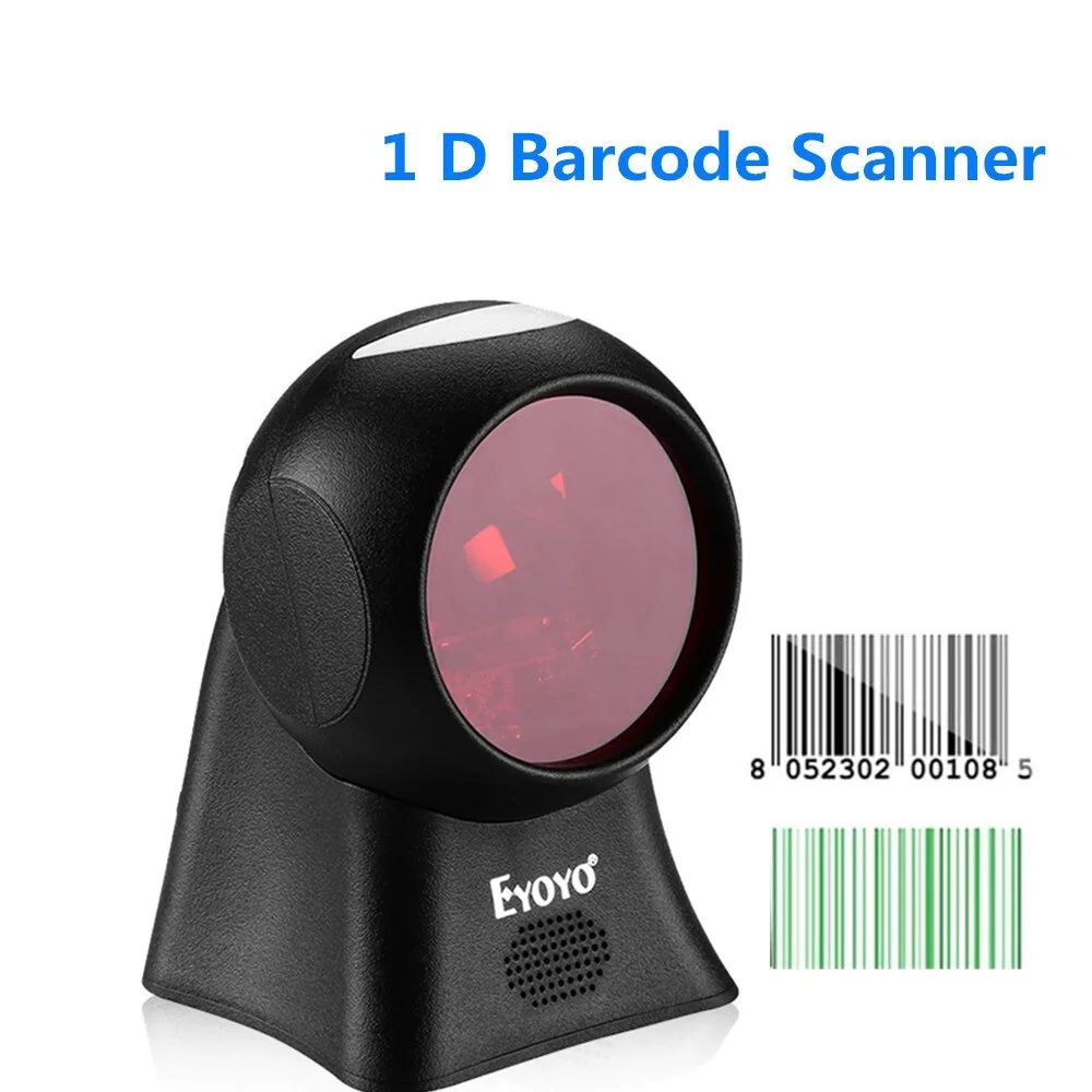 

New EY-7100 1D/2D Desktop Barcode Scanner Omnidirectional USB Wired Barcode Reader Platform Scanner Automatic Sensing Scanning