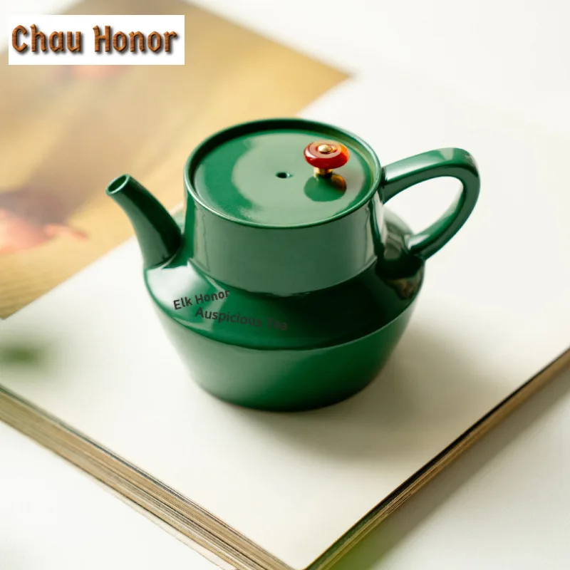Emerald Green Ceramic Tea Set Complete Set Antique Tea Ceremony Set Tea Soaking Teapot And Tea Cup Set Teaware Accessories Gift