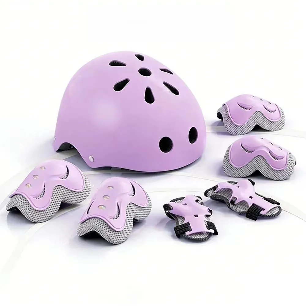 7Pcs/Set Adjustable Guards Protective Gear Set Thickened Shock-absorbing Knee Pads and Elbow Pads Protective Equipment