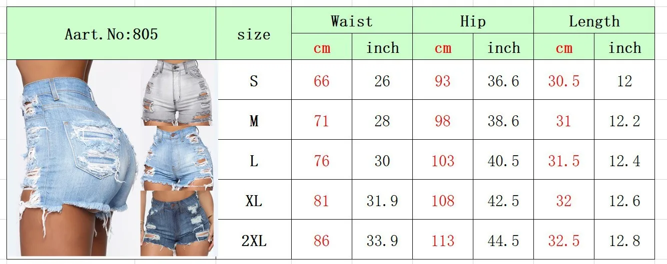 nuovi jeans traforati ad alta elasticità da donna, pantaloncini in denim_voghion.com