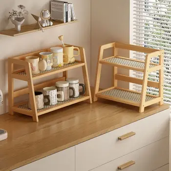 2 Tier Bamboo Storage Shelf 1
