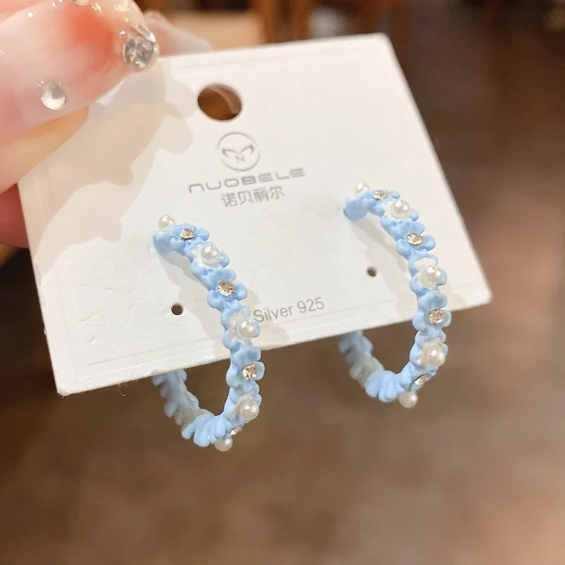 Inilbran Boho Pendientes Largos de Perlas Blancas con Borla Larga Oro Vintage Joyas Para Mujeres y Niñas